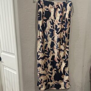 Dress Forum Abstract Navy and Cream Maxi Skirt